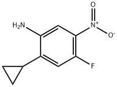 Benzenamine, 2-cyclopropyl-4-fluoro-5-nitro-|2-环丙基-4-氟-5-硝基苯胺