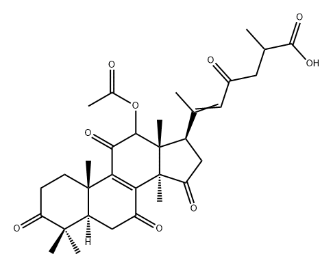 Lanosta-8,20(22)-dien-26-oic acid, 12-(acetyloxy)-3,7,11,15,23-pentaoxo- Struktur