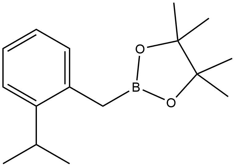 2-(2-异丙基苄基)-4,4,5,5-四甲基-1,3,2-二氧硼杂环戊烷, 1310048-97-5, 结构式