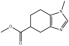 1H-Benzimidazole-5-carboxylic acid, 4,5,6,7-tetrahydro-1-methyl-, methyl ester 结构式