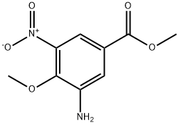 3-氨基-4-甲氧基-5-硝基苯甲酸甲酯, 1310237-02-5, 结构式