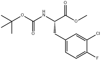 (S)-methyl 2-((tert-butoxycarbonyl)amino)-3-(3-chloro-4-fluorophenyl)propanoate Structure