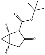 2-Azabicyclo[3.1.0]hexane-2-carboxylic acid, 3-oxo-, 1,1-dimethylethyl ester, (1R,5R)- Structure