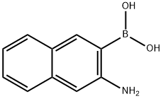 Boronic acid, B-(3-amino-2-naphthalenyl)- 结构式