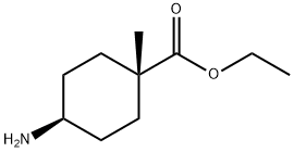 Cyclohexanecarboxylic acid, 4-amino-1-methyl-, ethyl ester, trans- 结构式