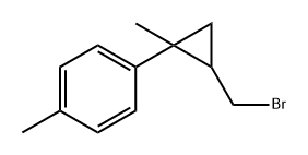 Benzene, 1-[2-(bromomethyl)-1-methylcyclopropyl]-4-methyl-,1310492-49-9,结构式