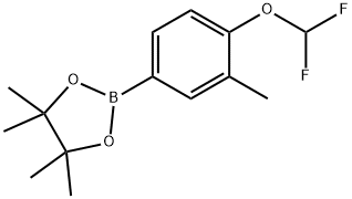 1,3,2-Dioxaborolane, 2-[4-(difluoromethoxy)-3-methylphenyl]-4,4,5,5-tetramethyl- Structure