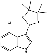 1H-Indole, 4-chloro-3-(4,4,5,5-tetramethyl-1,3,2-dioxaborolan-2-yl)- Structure