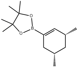 2-((3R,5S)-3,5-Dimethylcyclohex-1-en-1-yl)-4,4,5,5-tetramethyl-1,3,2-dioxaborolane,1311265-65-2,结构式