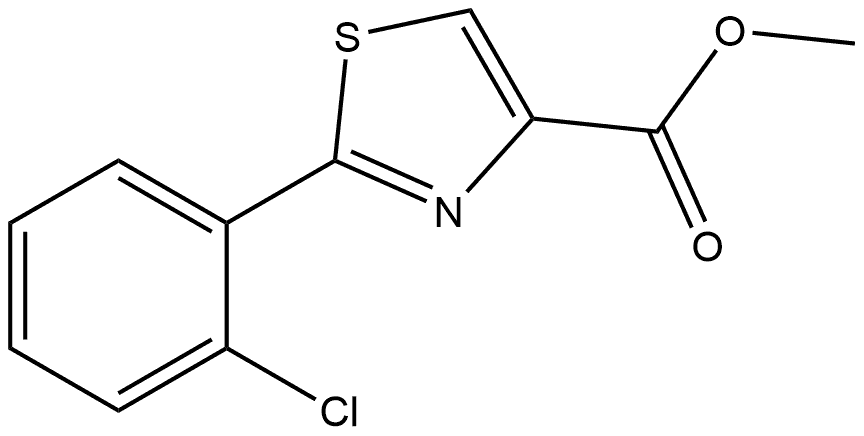 4-Thiazolecarboxylic acid, 2-(2-chlorophenyl)-, methyl ester,1311864-08-0,结构式