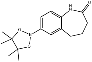2H-1-Benzazepin-2-one, 1,3,4,5-tetrahydro-7-(4,4,5,5-tetramethyl-1,3,2-dioxaborolan-2-yl)- 化学構造式