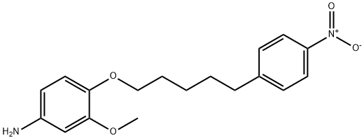 Benzenamine, 3-methoxy-4-[[5-(4-nitrophenyl)pentyl]oxy]- Structure