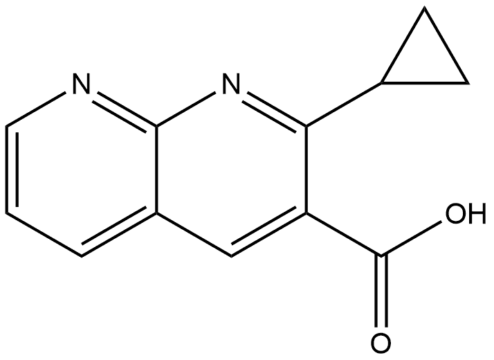 2-环丙基-1,8-萘啶-3-羧酸, 1312442-96-8, 结构式