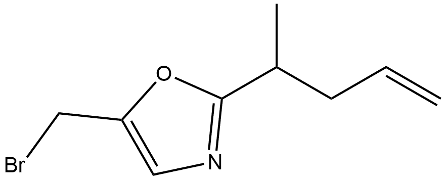 5-(bromomethyl)-2-(pent-4-en-2-yl)-1,3-oxazole Structure