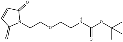 Carbamic acid, [2-[2-(2,5-dihydro-2,5-dioxo-1H-pyrrol-1-yl)ethoxy]ethyl]-, 1,1-dimethylethyl ester (9CI) 结构式