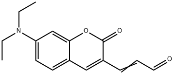 2-Propenal, 3-[7-(diethylamino)-2-oxo-2H-1-benzopyran-3-yl]-,1312774-15-4,结构式