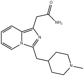 2-(3-((1-Methylpiperidin-4-yl)methyl)imidazo[1,5-a]pyridin-1-yl)acetamide Struktur