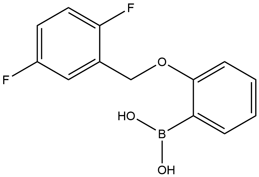 B-[2-[(2,5-Difluorophenyl)methoxy]phenyl]boronic acid,1312798-35-8,结构式