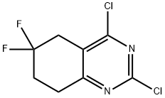 2,4-dichloro-6,6-difluoro-5,6,7,8-tetrahydroquinaz oline Structure