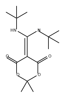 1,3-Dioxane-4,6-dione, 5-[bis[(1,1-dimethylethyl)amino]methylene]-2,2-dimethyl- 结构式