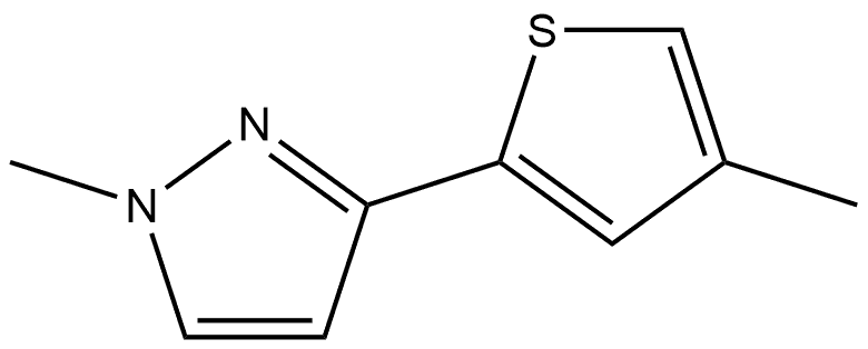 1-methyl-3-(4-methylthiophen-2-yl)-1H-pyrazole,1313384-91-6,结构式