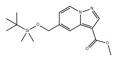 Pyrazolo[1,5-a]pyridine-3-carboxylic acid, 5-[[[(1,1-dimethylethyl)dimethylsilyl]oxy]methyl]-, methyl ester Structure