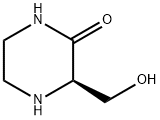2-Piperazinone, 3-(hydroxymethyl)-, (3R)- Structure