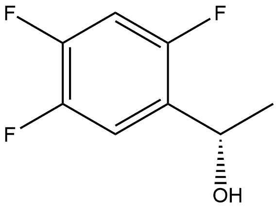 Benzenemethanol, 2,4,5-trifluoro-α-methyl-, (αS)- Struktur