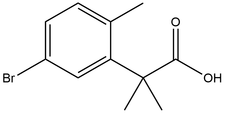 2-(5-bromo-2-methylphenyl)-2-methylpropanoic
acid Structure