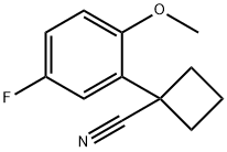 1-(5-fluoro-2-methoxyphenyl)cyclobutane-1-carbonitrile Structure