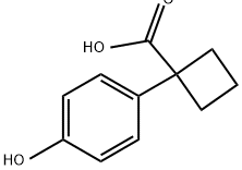 1-?(4-?hydroxyphenyl)?-Cyclobutanecarboxyli?c acid 化学構造式