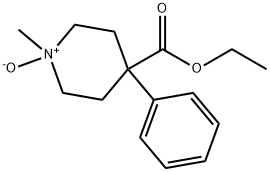 4-Piperidinecarboxylic acid, 1-methyl-4-phenyl-, ethyl ester, 1-oxide Struktur