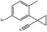 1-(5-bromo-2-methylphenyl)cyclopropane-1-carbonitrile Structure