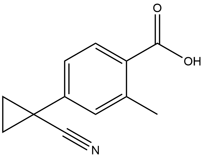 4-(1-Cyanocyclopropyl)-2-methylbenzoic acid Structure