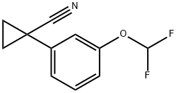 1-[3-(difluoromethoxy)phenyl]cyclopropane-1-car
bonitrile Structure