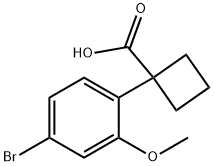 1-(4-Bromo-2-methoxyphenyl)cyclobutanecarboxylic acid,1314782-76-7,结构式