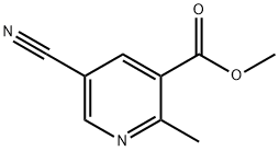 3-Pyridinecarboxylic acid, 5-cyano-2-methyl-, methyl ester Struktur