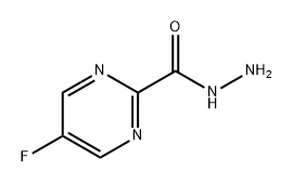 2-Pyrimidinecarboxylic acid, 5-fluoro-, hydrazide,1314919-60-2,结构式