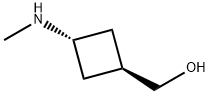 trans-3-(methylamino)cyclobutyl]methanol 化学構造式