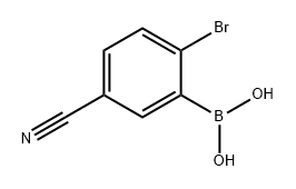 (2-溴-5-氰基苯基)硼酸,1315335-65-9,结构式