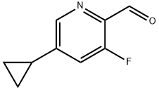 2-Pyridinecarboxaldehyde, 5-cyclopropyl-3-fluoro- 化学構造式