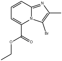 ethyl 3-bromo-2-methylimidazo[1,2-a]pyridine-5-carboxylate,1315364-85-2,结构式