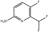 2-Pyridinamine, 6-(difluoromethyl)-5-fluoro- 化学構造式