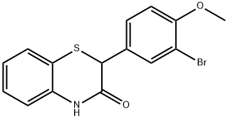 2-(3-Bromo-4-methoxyphenyl)-2H-1,4-benzothiazin-3(4H)-one Struktur