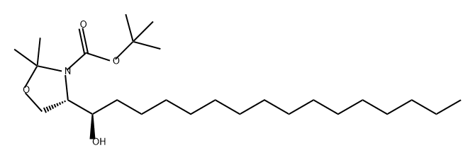 3-Oxazolidinecarboxylic acid, 4-[(1R)-1-hydroxyhexadecyl]-2,2-dimethyl-, 1,1-dimethylethyl ester, (4S)-