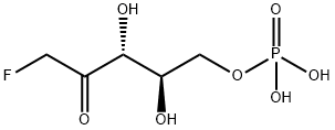 1-fluoro-1-deoxyribulose-5-phosphate Struktur