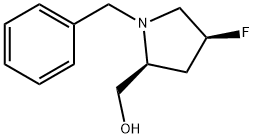 ((2S,4S)-1-苄基-4-氟吡咯烷-2-基)甲醇, 1318129-10-0, 结构式