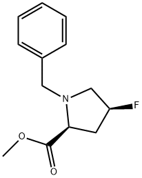 (2S,4S)-1-苄基-4-氟吡咯烷-2-羧酸甲酯, 1318130-00-5, 结构式