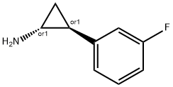 Cyclopropanamine, 2-(3-fluorophenyl)-, (1R,2S)-rel- Struktur