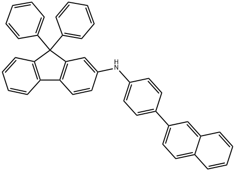 9H-Fluoren-2-amine, N-[4-(2-naphthalenyl)phenyl]-9,9-diphenyl- 化学構造式